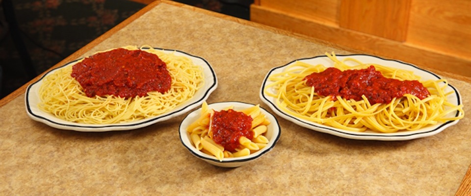 Marino's pasta with marinara sauce